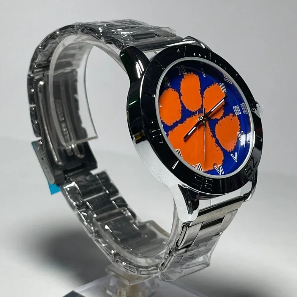 Clemson Tigers NCAA Stainless Steel Men's Watch NEW!!